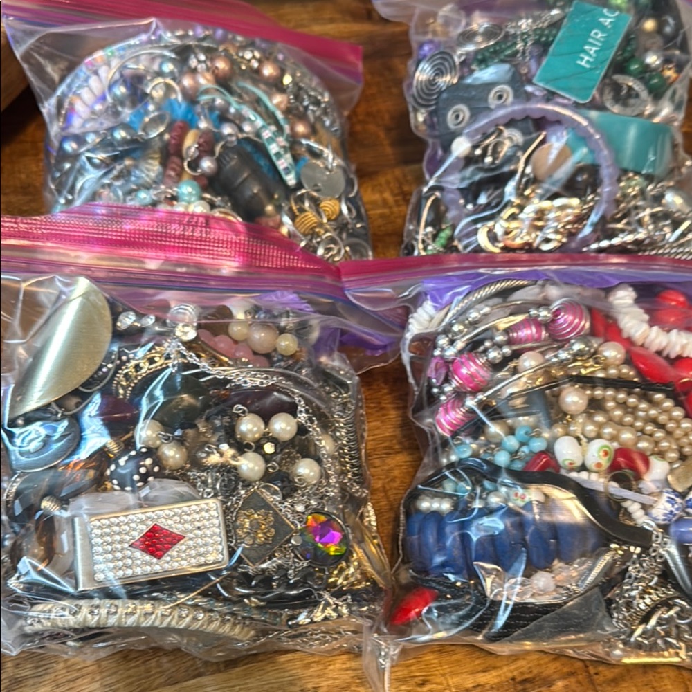 Assorted Jewelry Lot - Silver, Pink, Blue